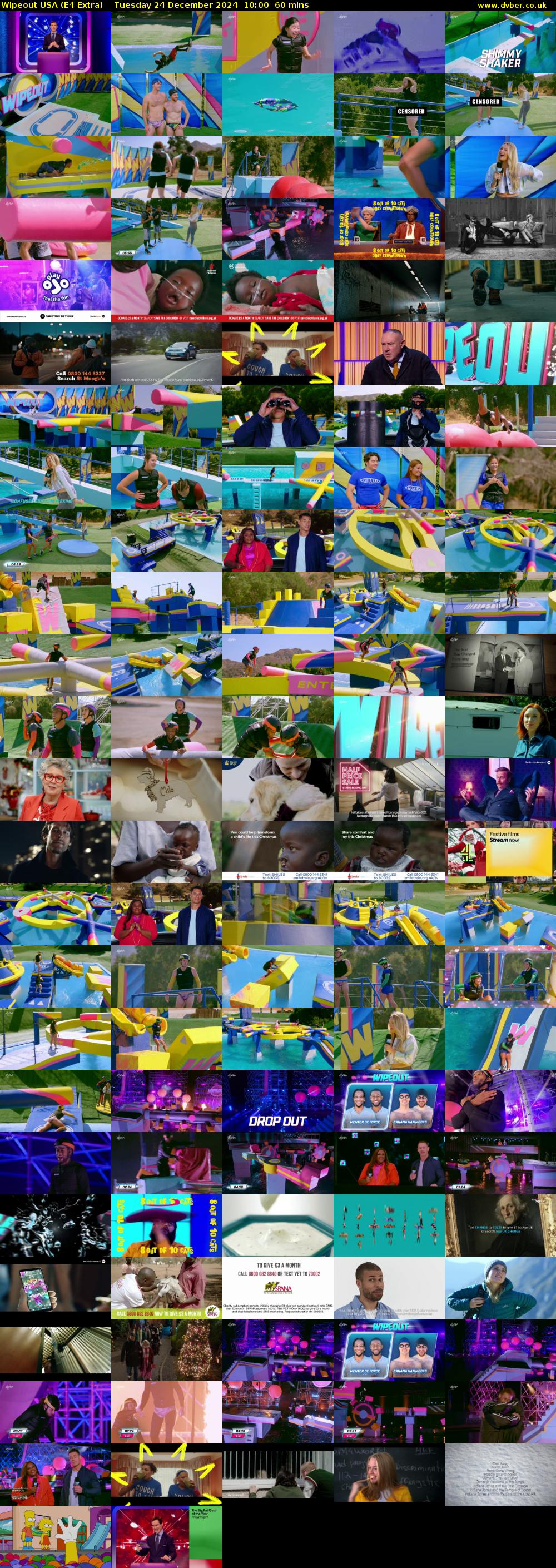 Wipeout USA (E4 Extra) Tuesday 24 December 2024 10:00 - 11:00