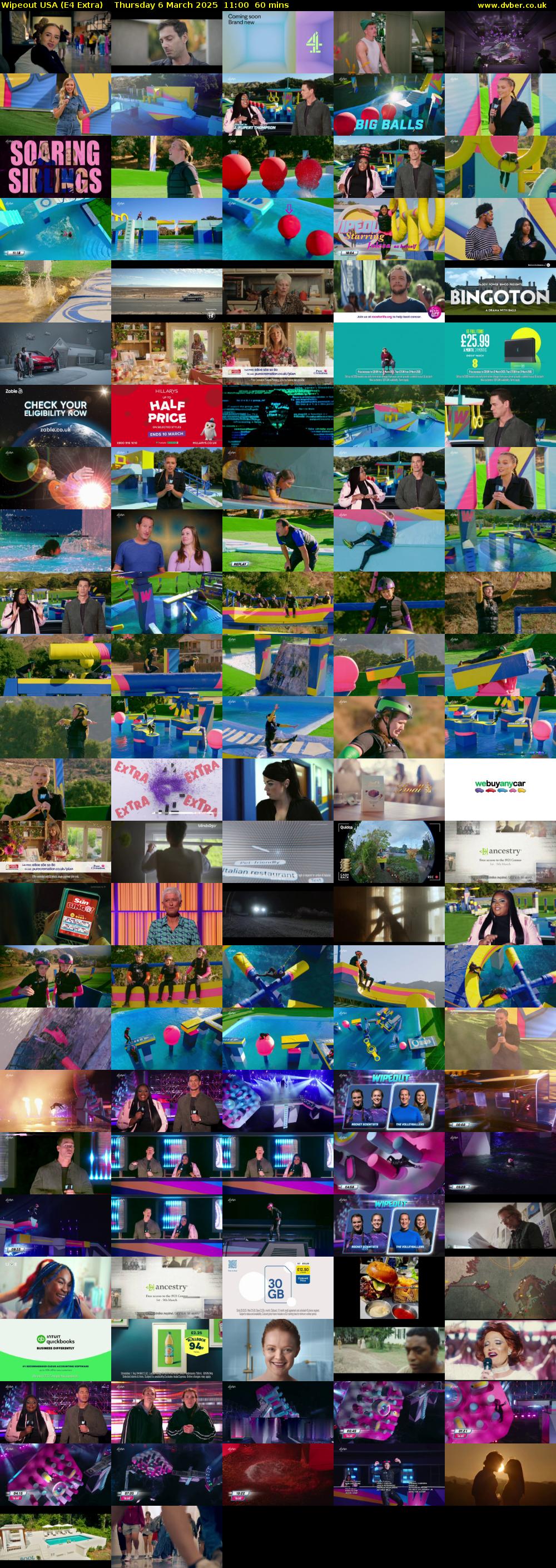 Wipeout USA (E4 Extra) Thursday 6 March 2025 11:00 - 12:00