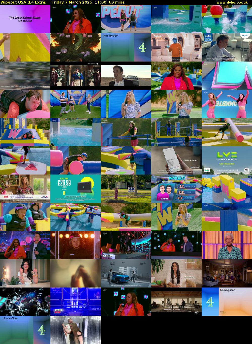 Wipeout USA (E4 Extra) Friday 7 March 2025 11:00 - 12:00