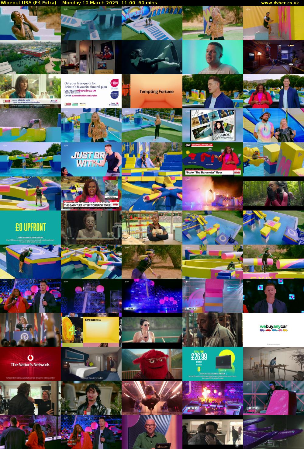 Wipeout USA (E4 Extra) Monday 10 March 2025 11:00 - 12:00