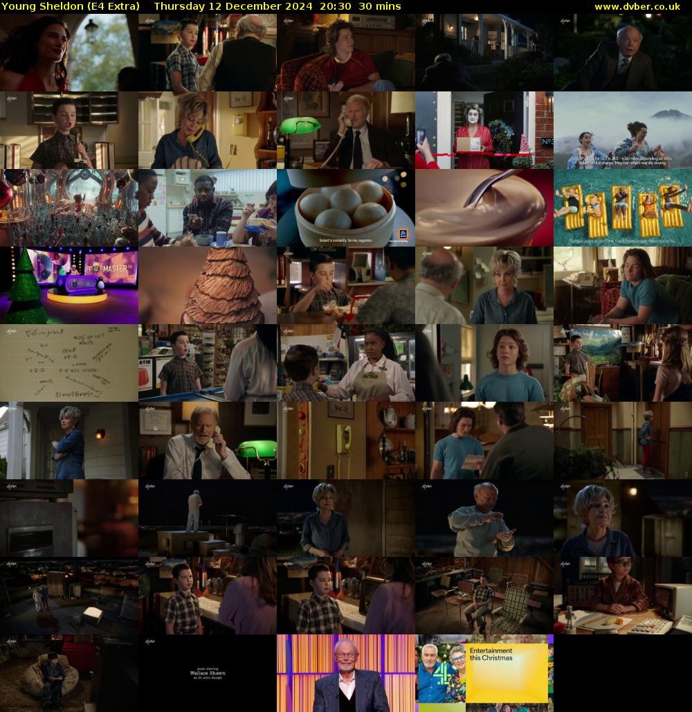 Young Sheldon (E4 Extra) Thursday 12 December 2024 20:30 - 21:00