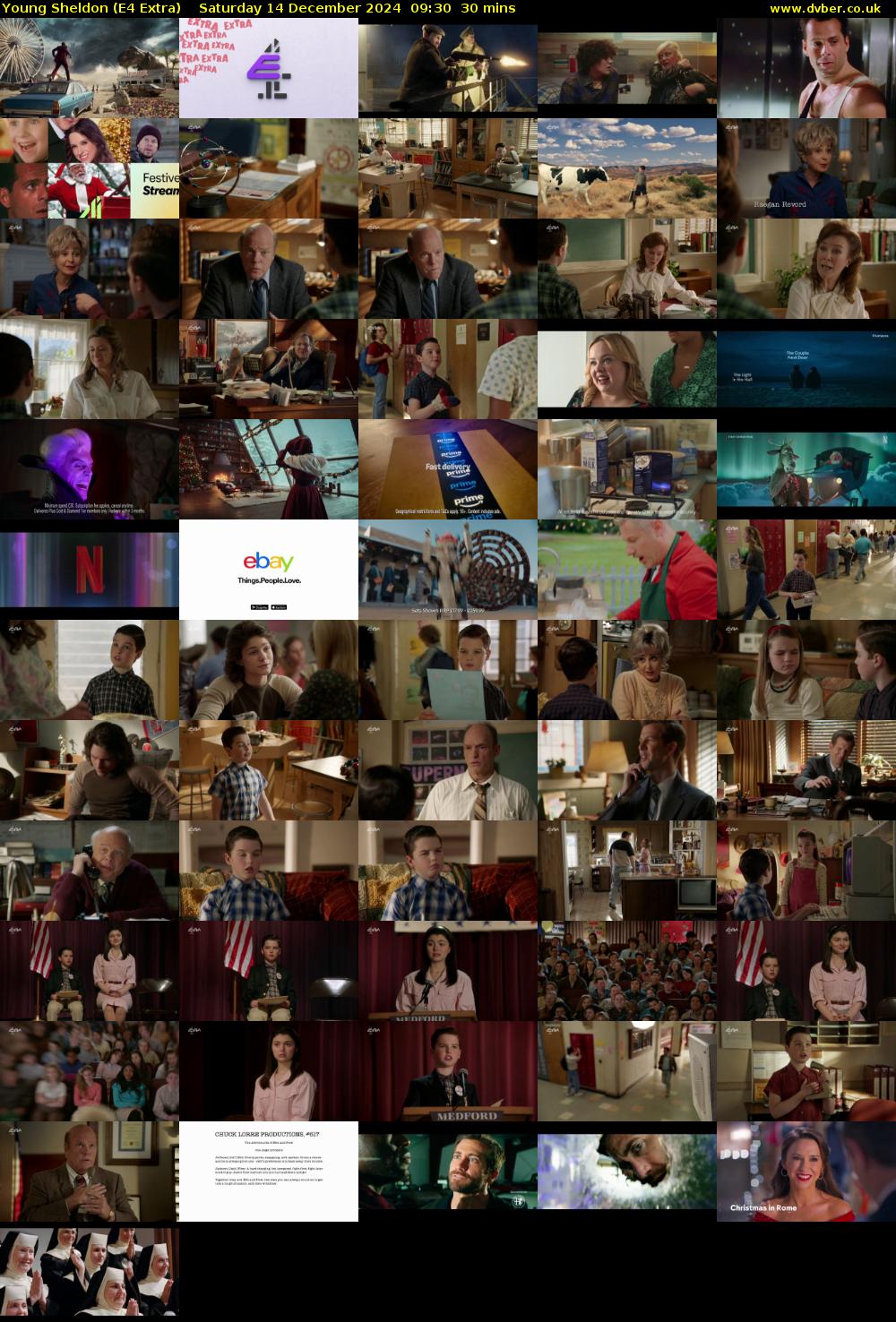 Young Sheldon (E4 Extra) Saturday 14 December 2024 09:30 - 10:00