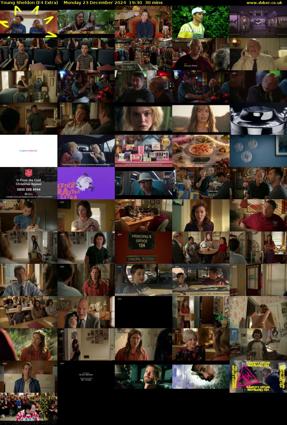 Young Sheldon (E4 Extra) Monday 23 December 2024 19:30 - 20:00