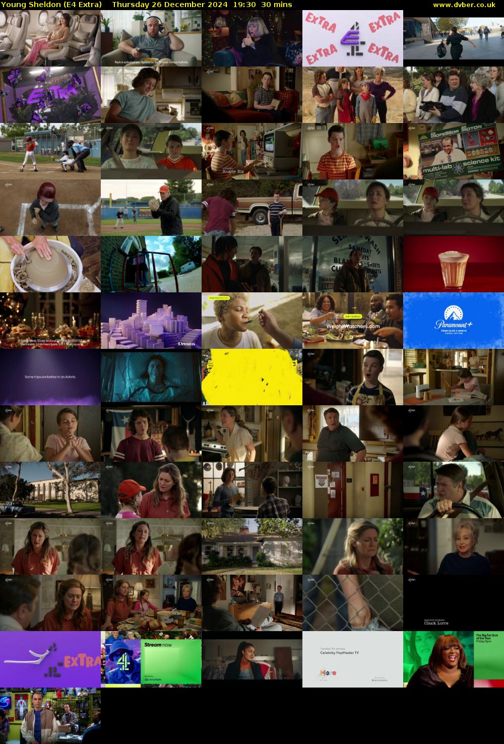Young Sheldon (E4 Extra) Thursday 26 December 2024 19:30 - 20:00