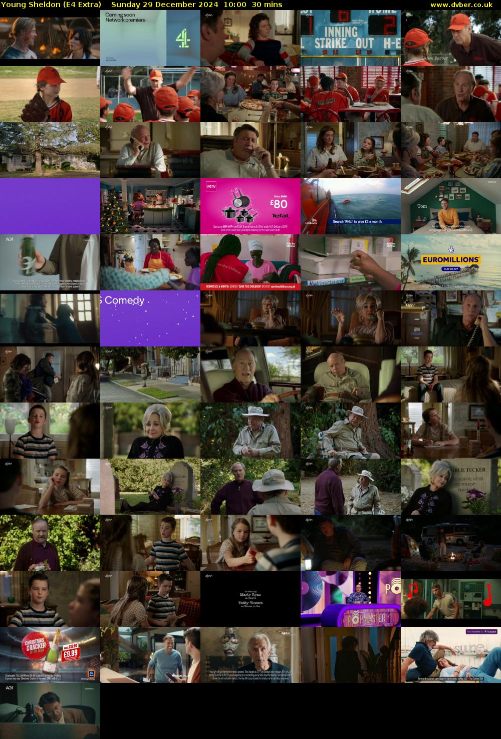Young Sheldon (E4 Extra) Sunday 29 December 2024 10:00 - 10:30