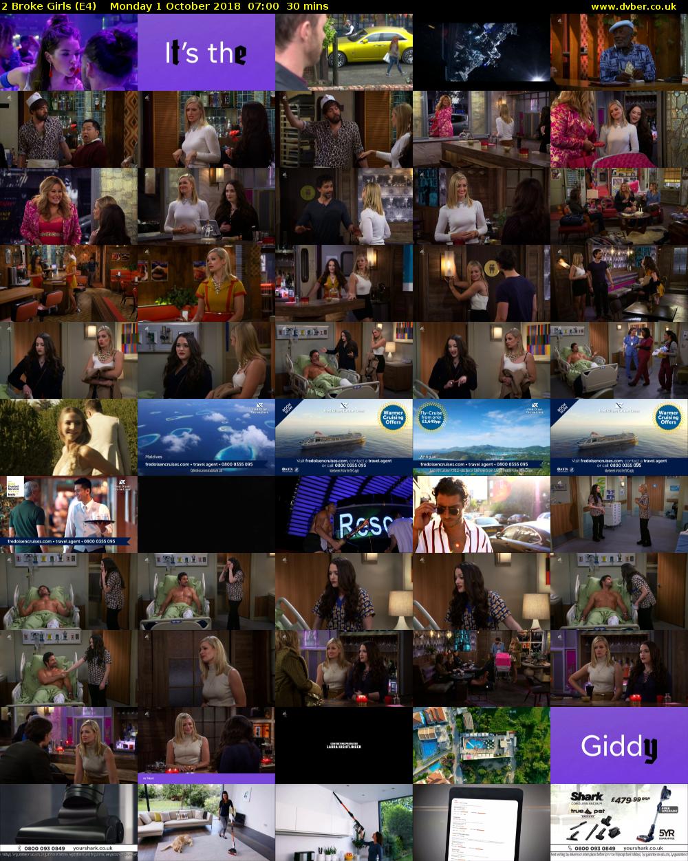 2 Broke Girls (E4) Monday 1 October 2018 07:00 - 07:30