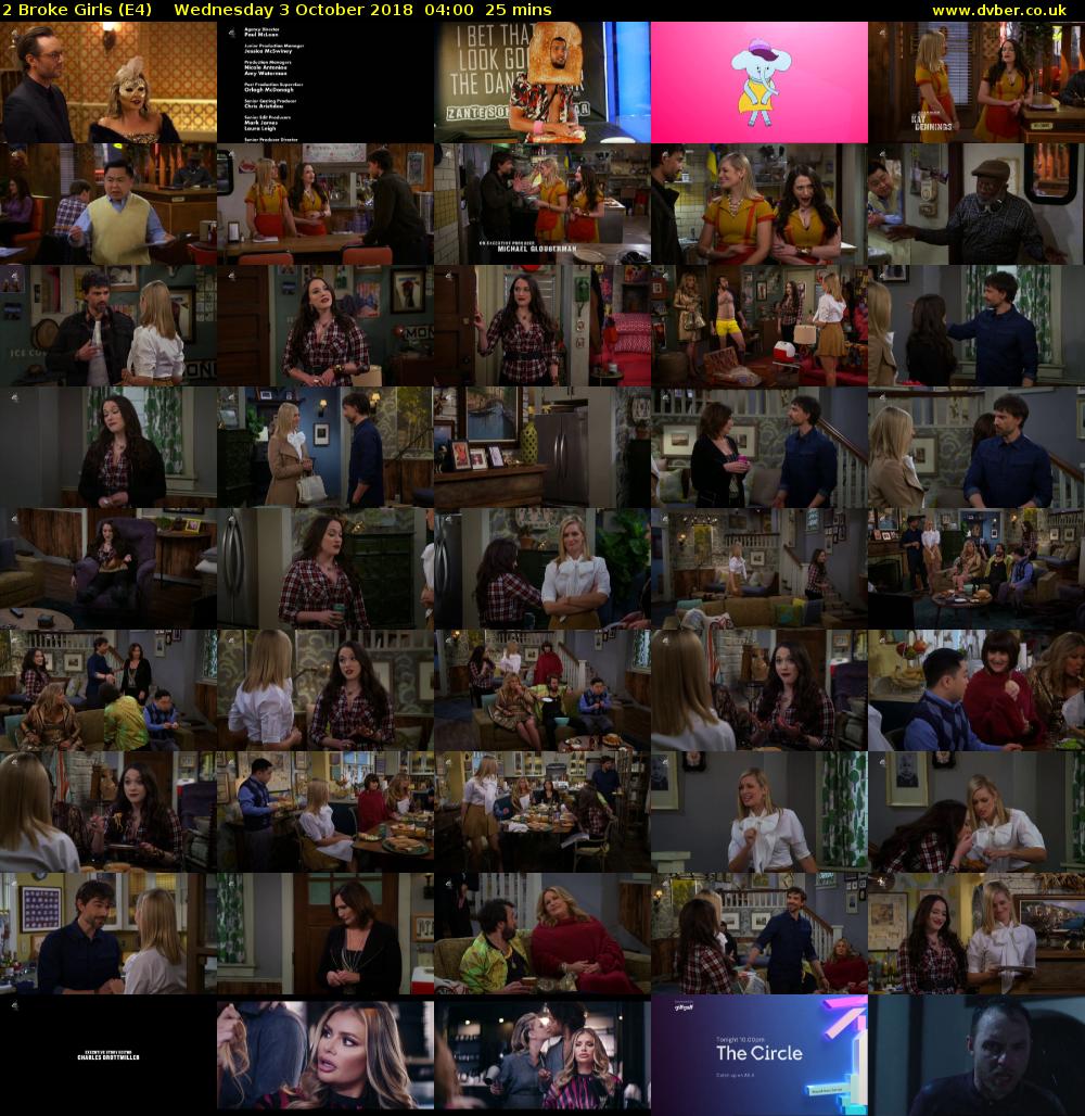 2 Broke Girls (E4) Wednesday 3 October 2018 04:00 - 04:25