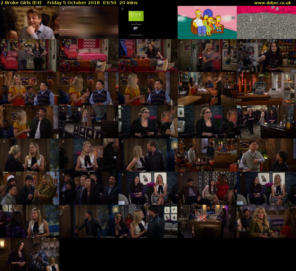 2 Broke Girls (E4) Friday 5 October 2018 03:50 - 04:10