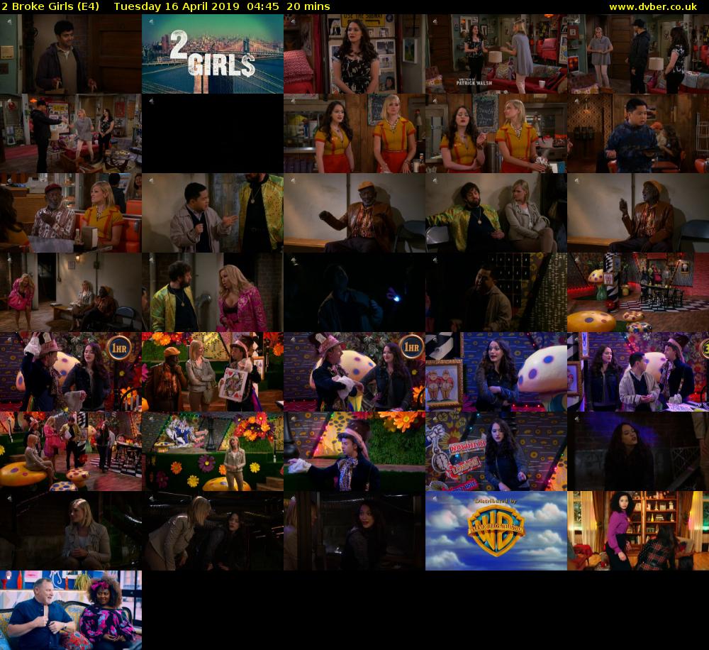 2 Broke Girls (E4) Tuesday 16 April 2019 04:45 - 05:05