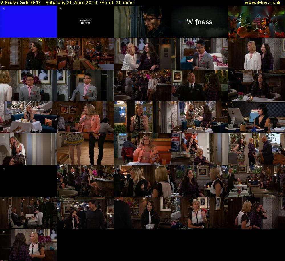 2 Broke Girls (E4) Saturday 20 April 2019 04:50 - 05:10
