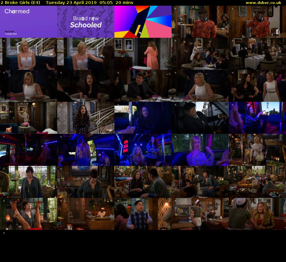 2 Broke Girls (E4) Tuesday 23 April 2019 05:05 - 05:25