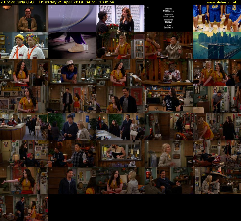 2 Broke Girls (E4) Thursday 25 April 2019 04:55 - 05:15