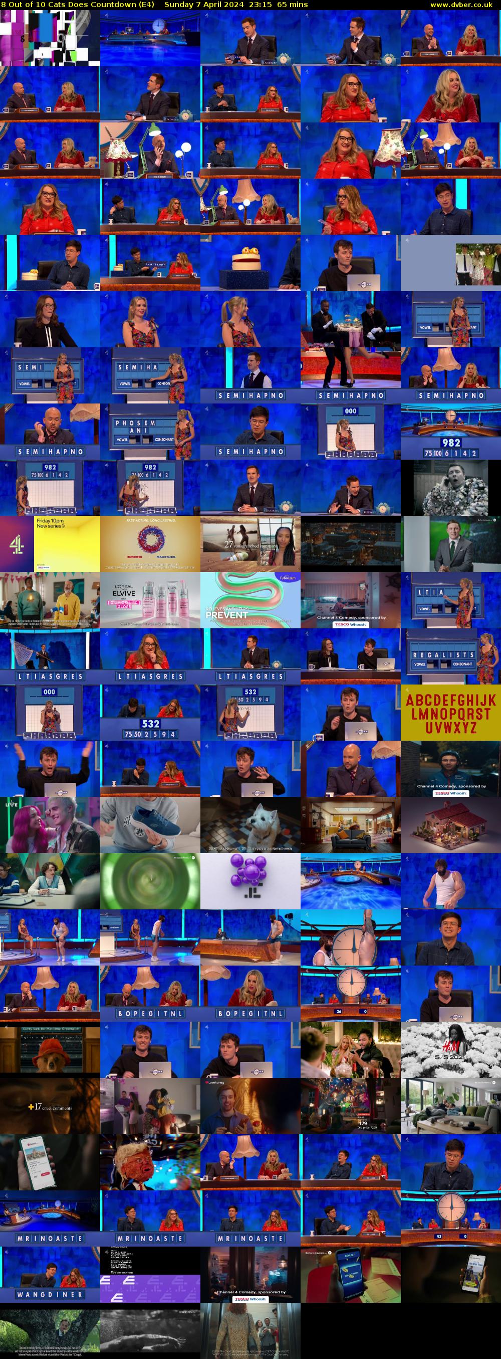 8 Out of 10 Cats Does Countdown (E4) Sunday 7 April 2024 23:15 - 00:20