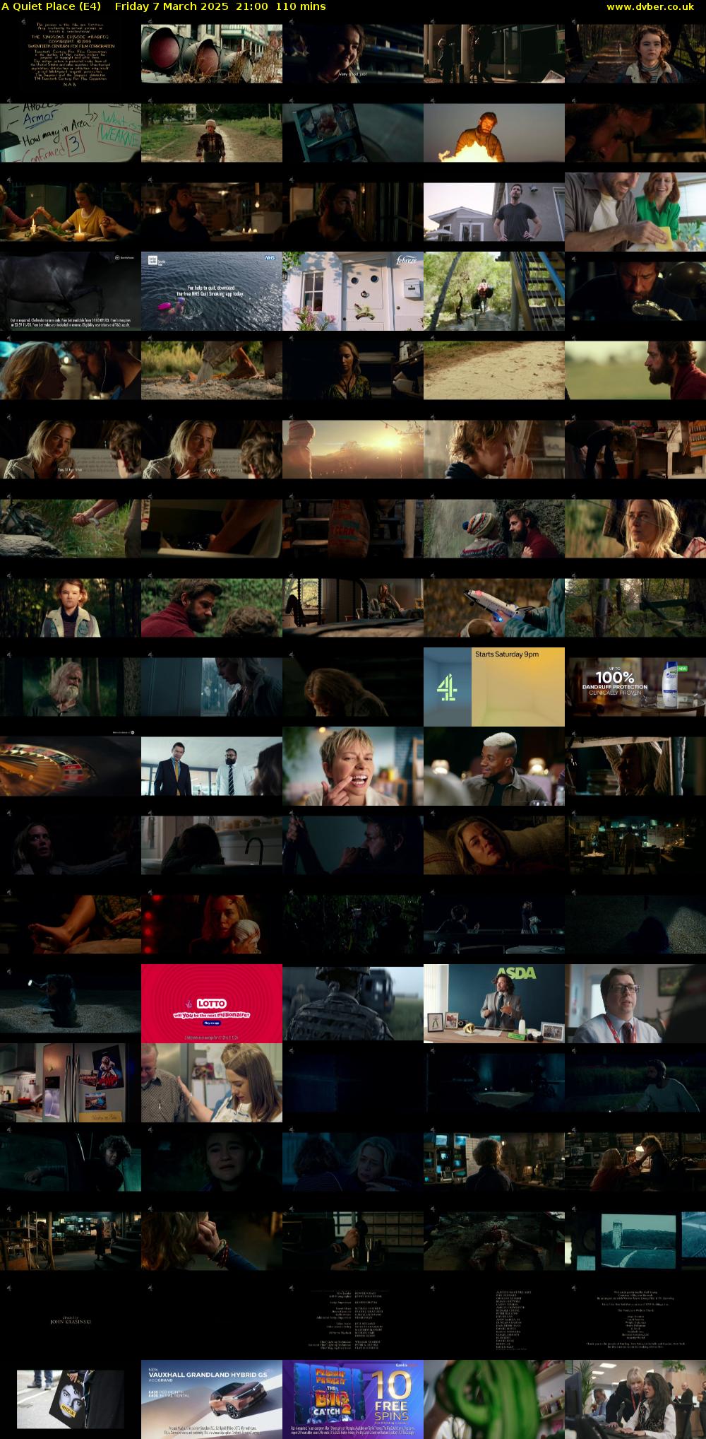 A Quiet Place (E4) Friday 7 March 2025 21:00 - 22:50