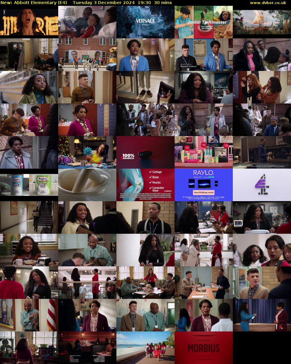 Abbott Elementary (E4) Tuesday 3 December 2024 19:30 - 20:00