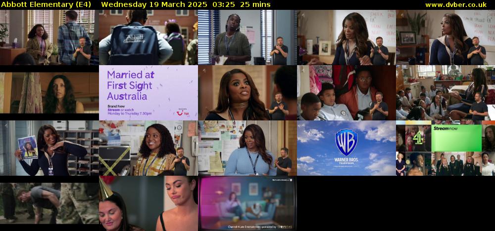 Abbott Elementary (E4) Wednesday 19 March 2025 03:25 - 03:50