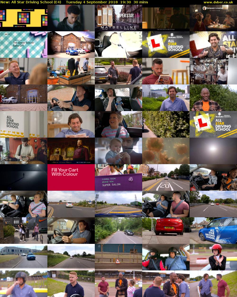 All Star Driving School (E4) Tuesday 4 September 2018 19:30 - 20:00