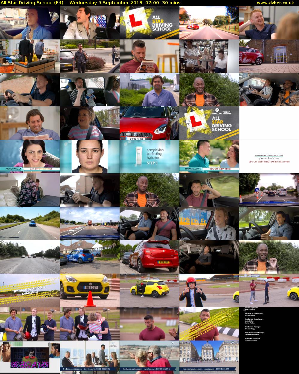 All Star Driving School (E4) Wednesday 5 September 2018 07:00 - 07:30