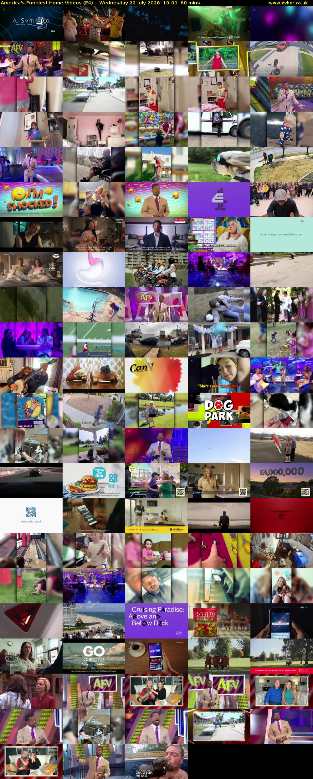 America's Funniest Home Videos (E4) Wednesday 22 July 2026 10:00 - 11:00