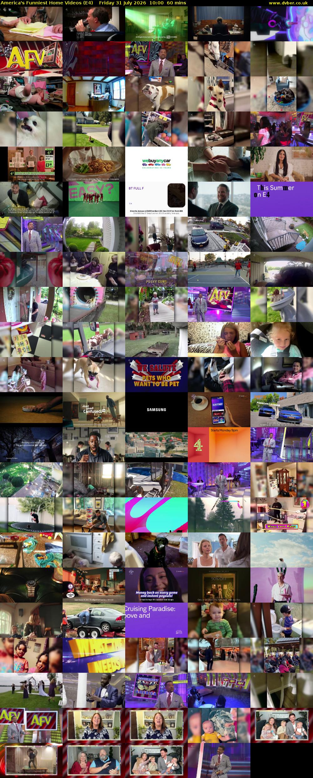America's Funniest Home Videos (E4) Friday 31 July 2026 10:00 - 11:00