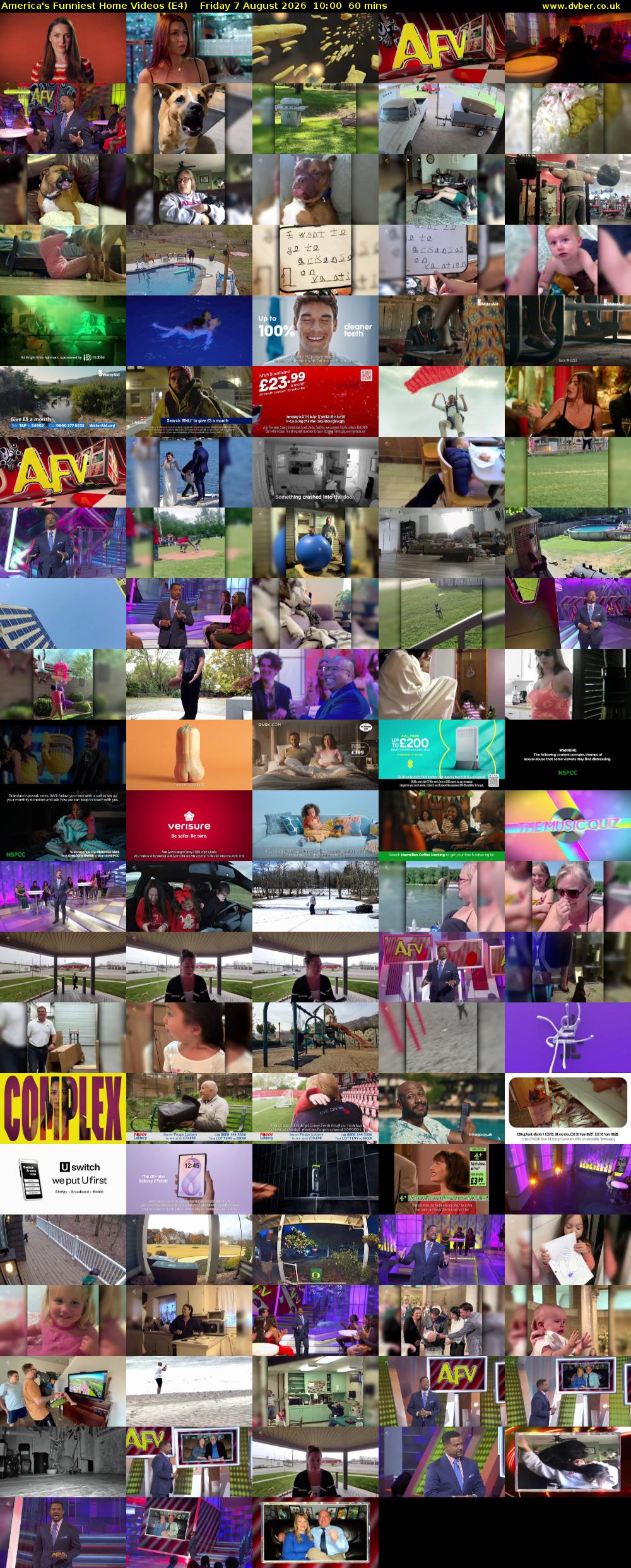 America's Funniest Home Videos (E4) Friday 7 August 2026 10:00 - 11:00