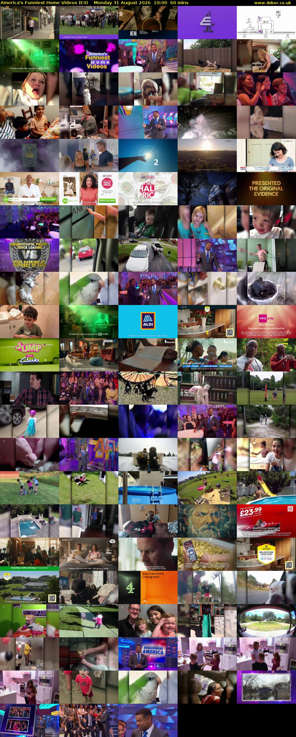 America's Funniest Home Videos (E4) Monday 31 August 2026 10:00 - 11:00