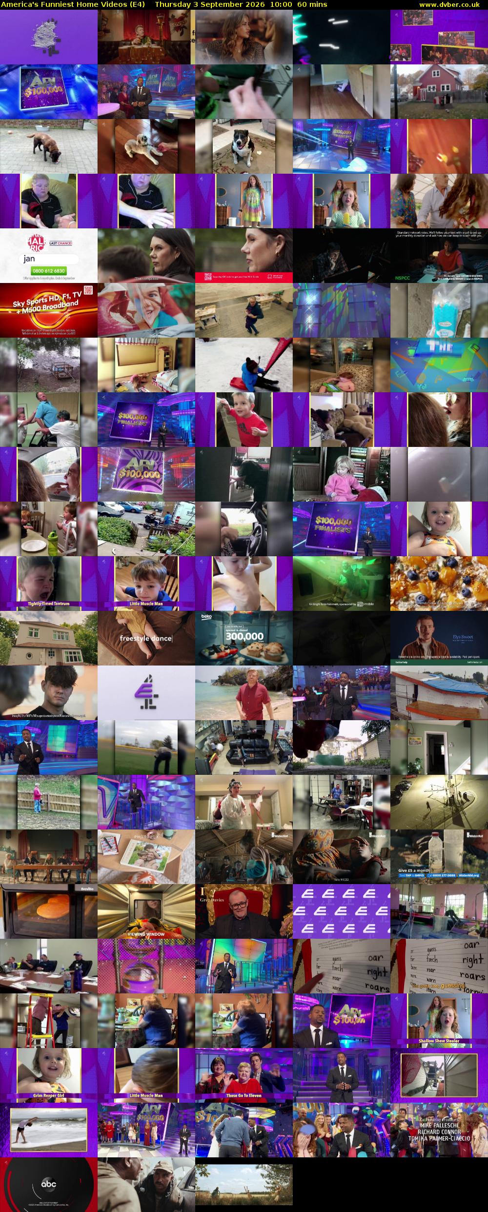 America's Funniest Home Videos (E4) Thursday 3 September 2026 10:00 - 11:00