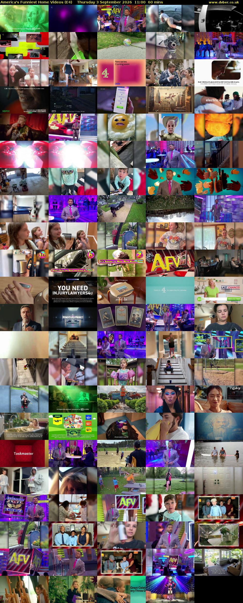 America's Funniest Home Videos (E4) Thursday 3 September 2026 11:00 - 12:00