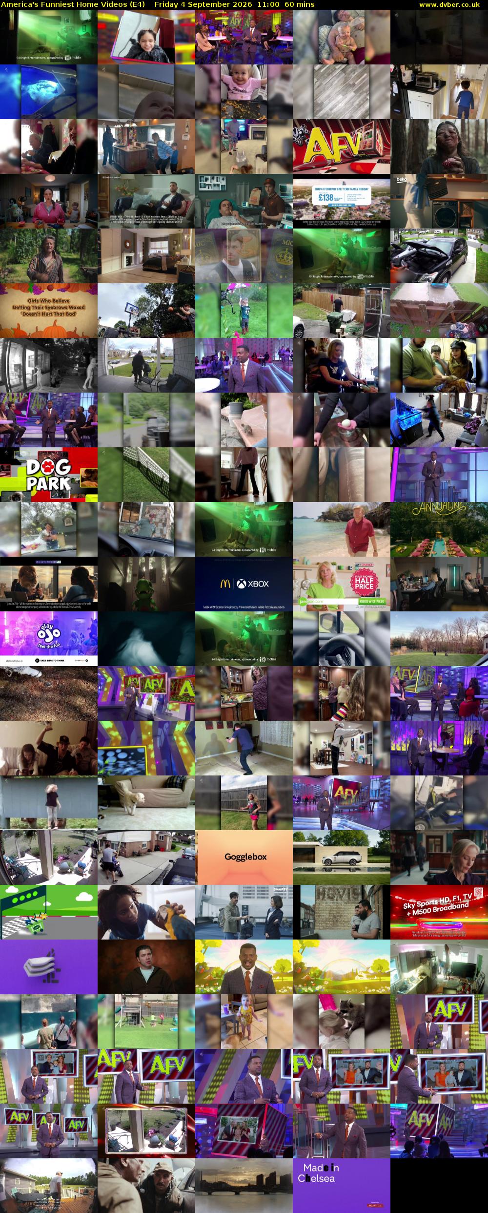 America's Funniest Home Videos (E4) Friday 4 September 2026 11:00 - 12:00