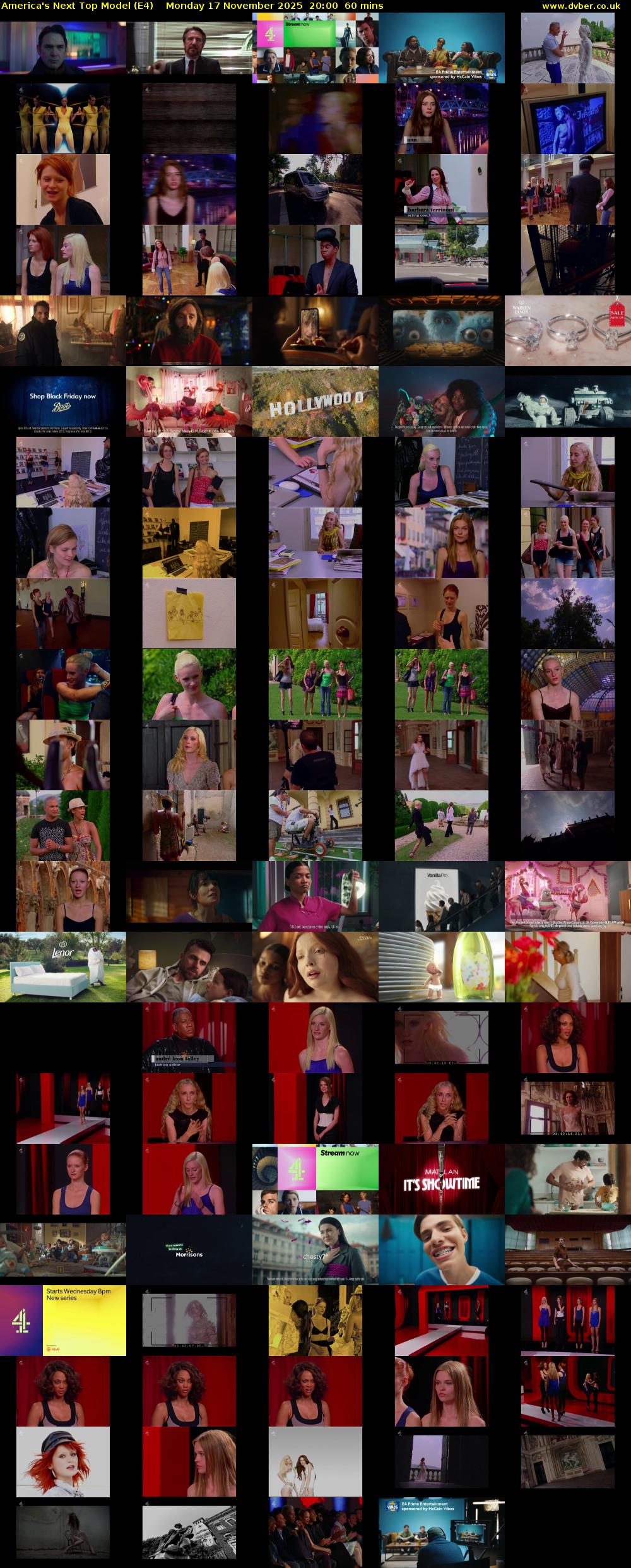 America's Next Top Model (E4) Monday 17 November 2025 20:00 - 21:00