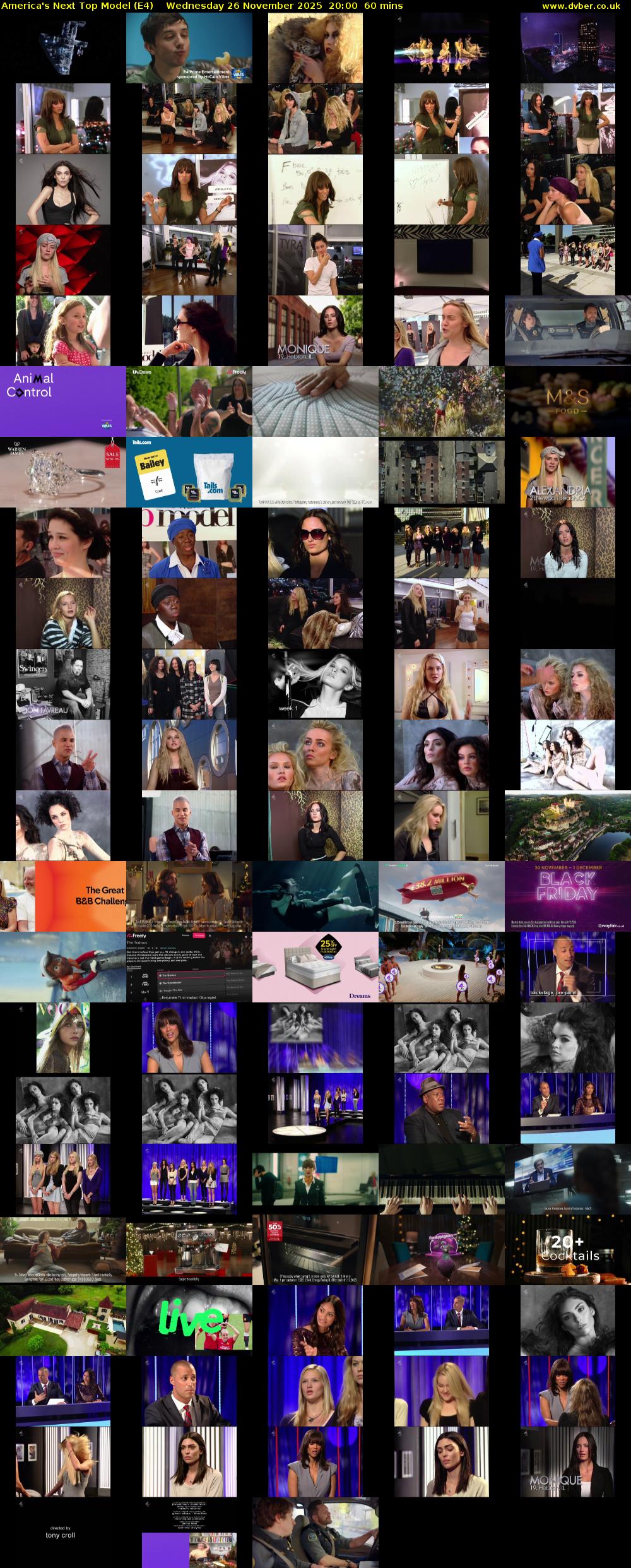 America's Next Top Model (E4) Wednesday 26 November 2025 20:00 - 21:00
