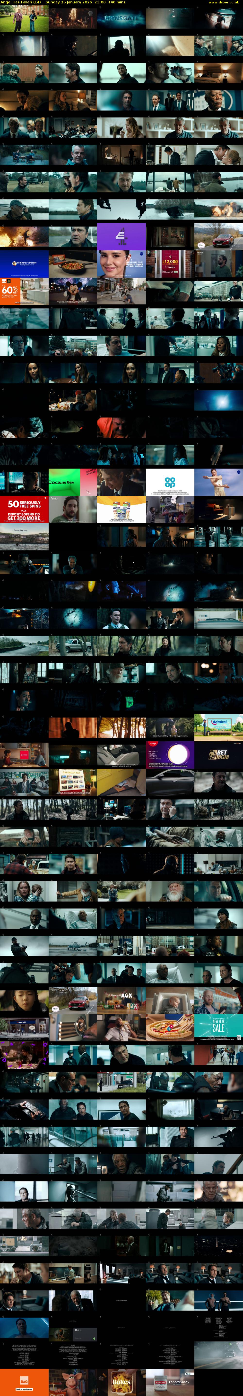 Angel Has Fallen (E4) Sunday 25 January 2026 21:00 - 23:20