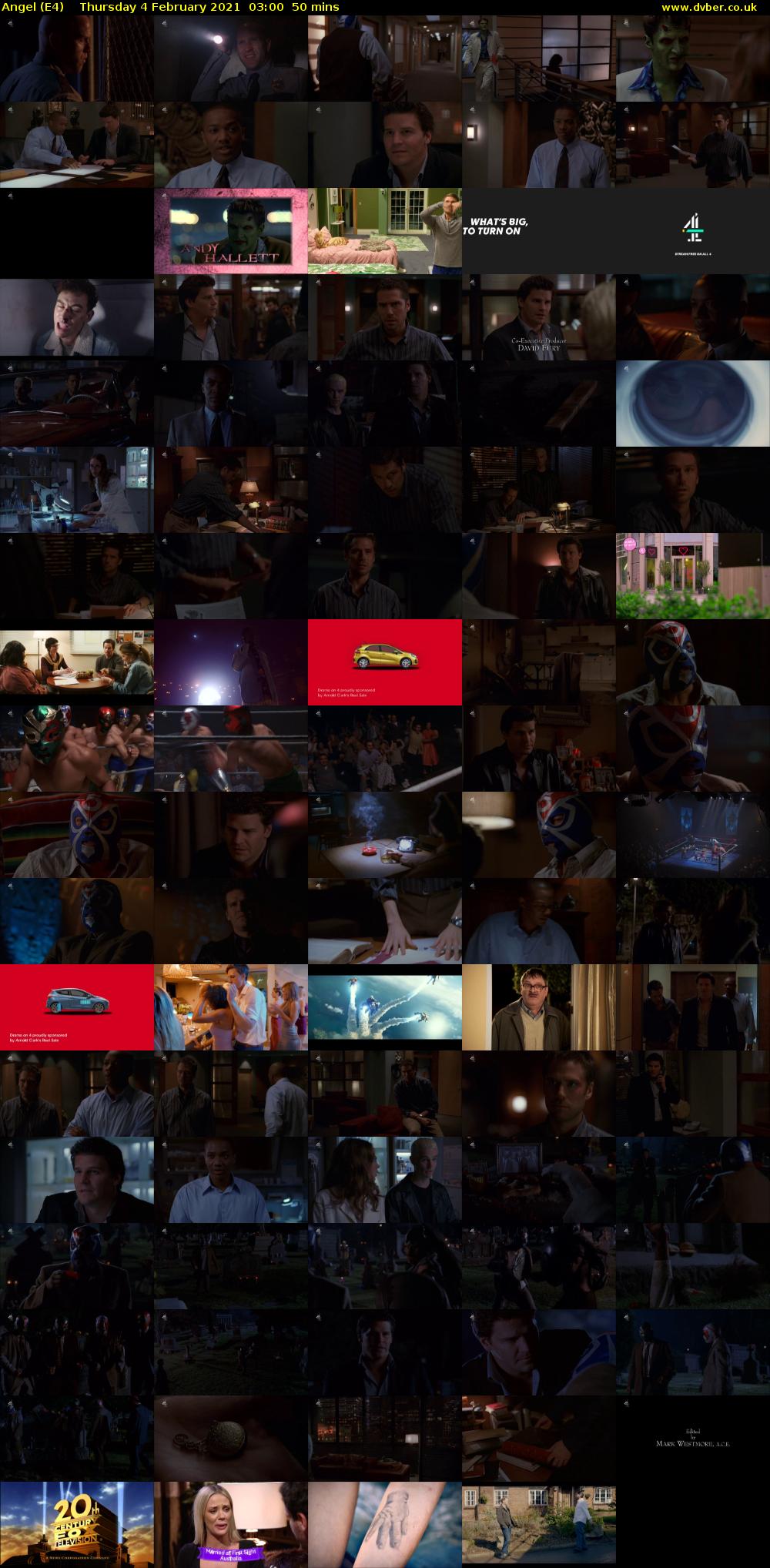 Angel (E4) Thursday 4 February 2021 03:00 - 03:50