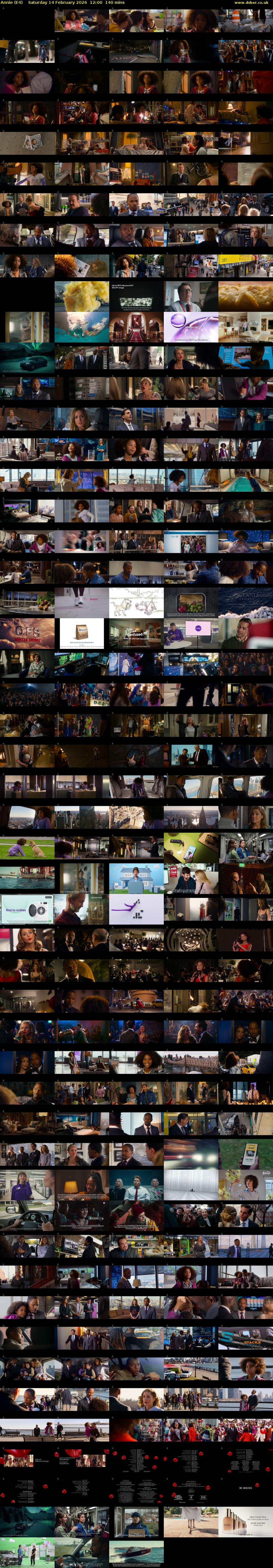 Annie (E4) Saturday 14 February 2026 12:00 - 14:20