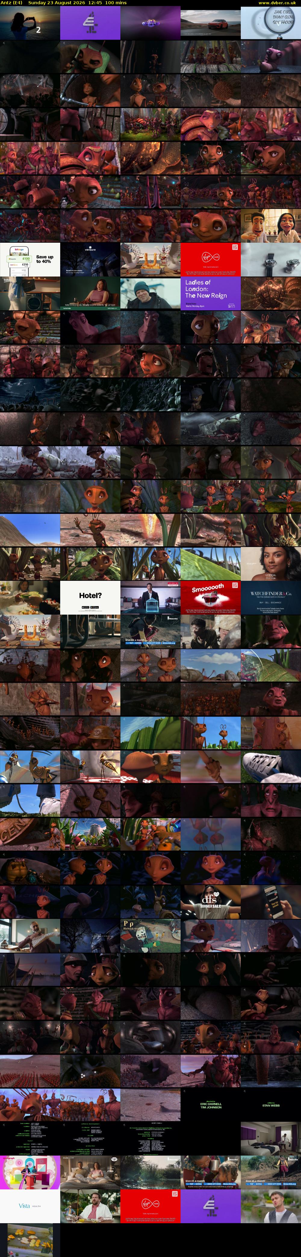 Antz (E4) Sunday 23 August 2026 12:45 - 14:25