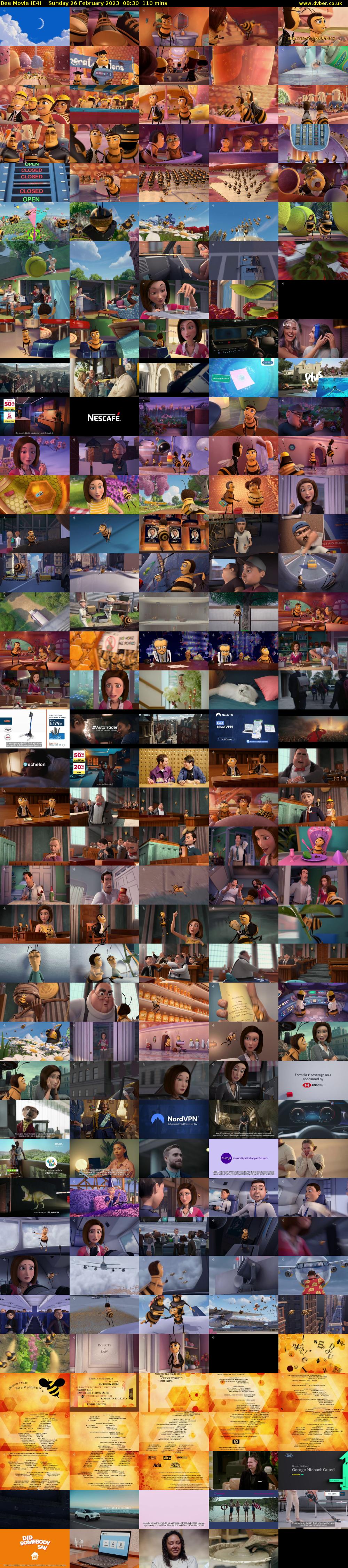 Bee Movie (E4) Sunday 26 February 2023 08:30 - 10:20