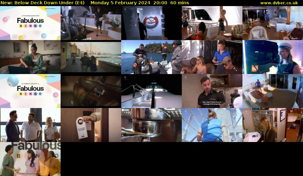 Below Deck Down Under (E4) Monday 5 February 2024 20:00 - 21:00