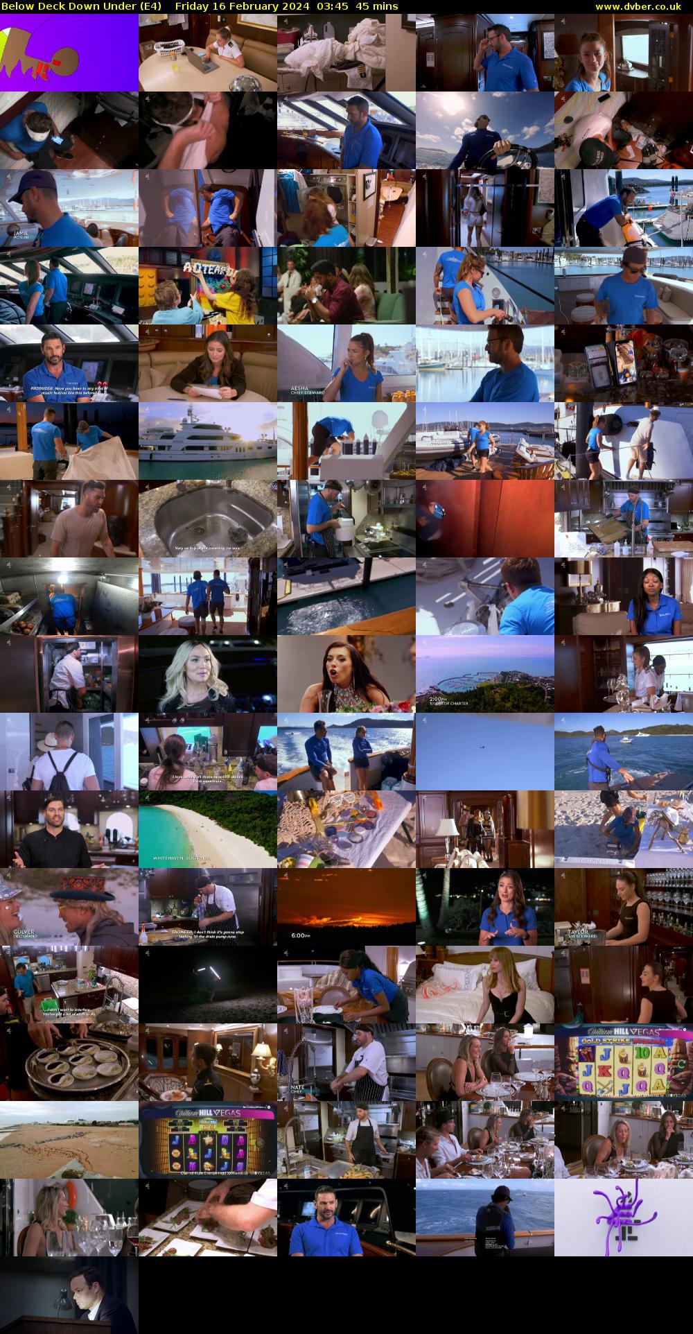 Below Deck Down Under (E4) Friday 16 February 2024 03:45 - 04:30