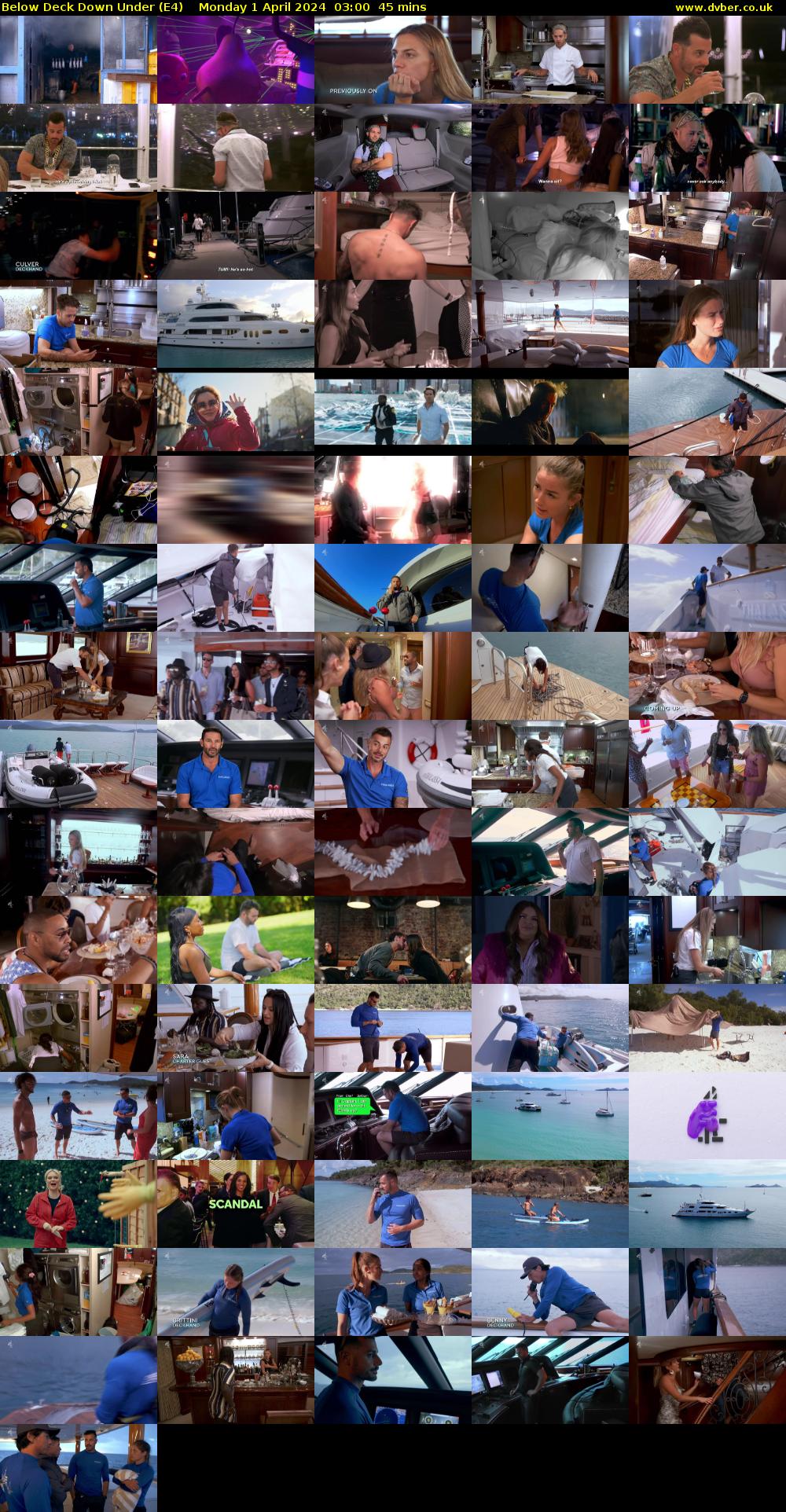 Below Deck Down Under (E4) Monday 1 April 2024 03:00 - 03:45