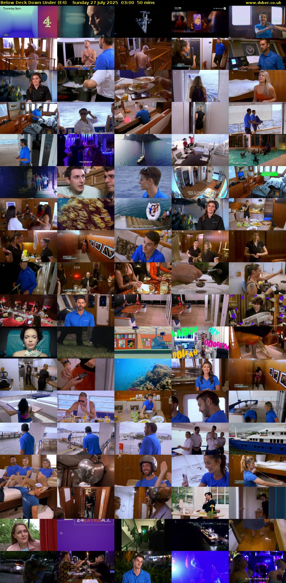 Below Deck Down Under (E4) Sunday 27 July 2025 03:00 - 03:50