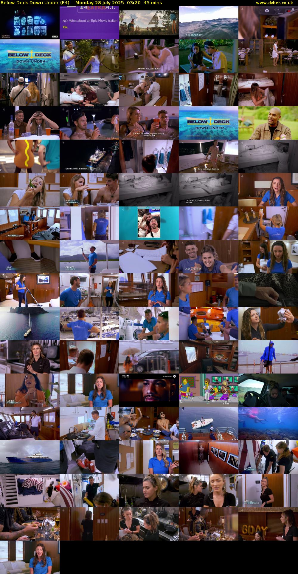 Below Deck Down Under (E4) Monday 28 July 2025 03:20 - 04:05