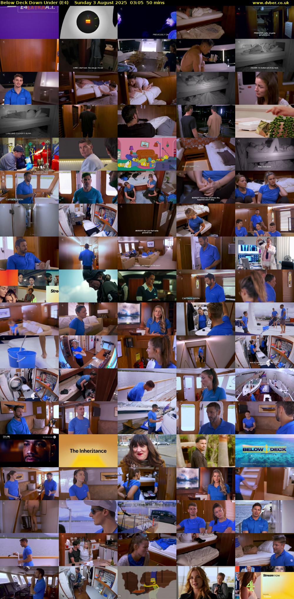 Below Deck Down Under (E4) Sunday 3 August 2025 03:05 - 03:55
