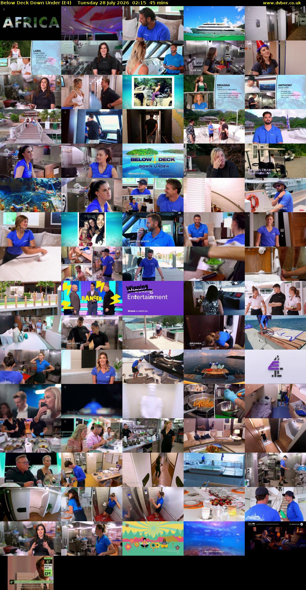 Below Deck Down Under (E4) Tuesday 28 July 2026 02:15 - 03:00