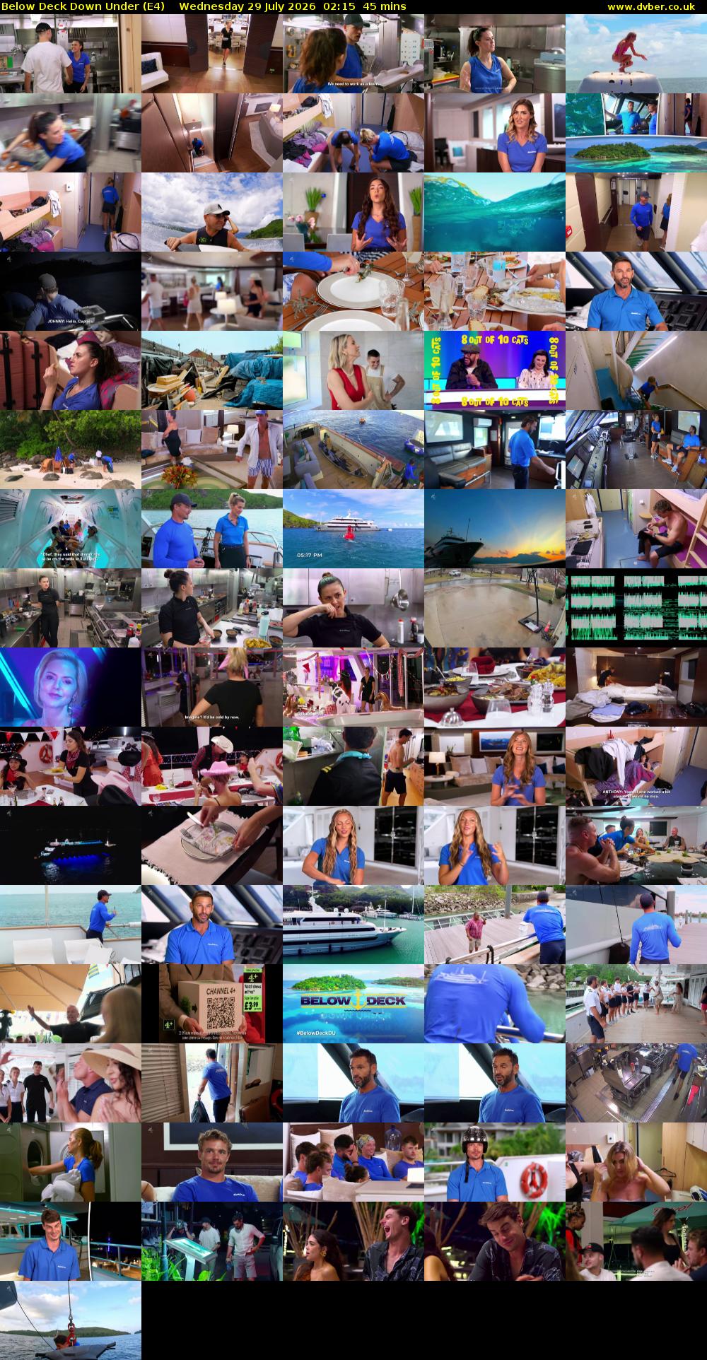 Below Deck Down Under (E4) Wednesday 29 July 2026 02:15 - 03:00