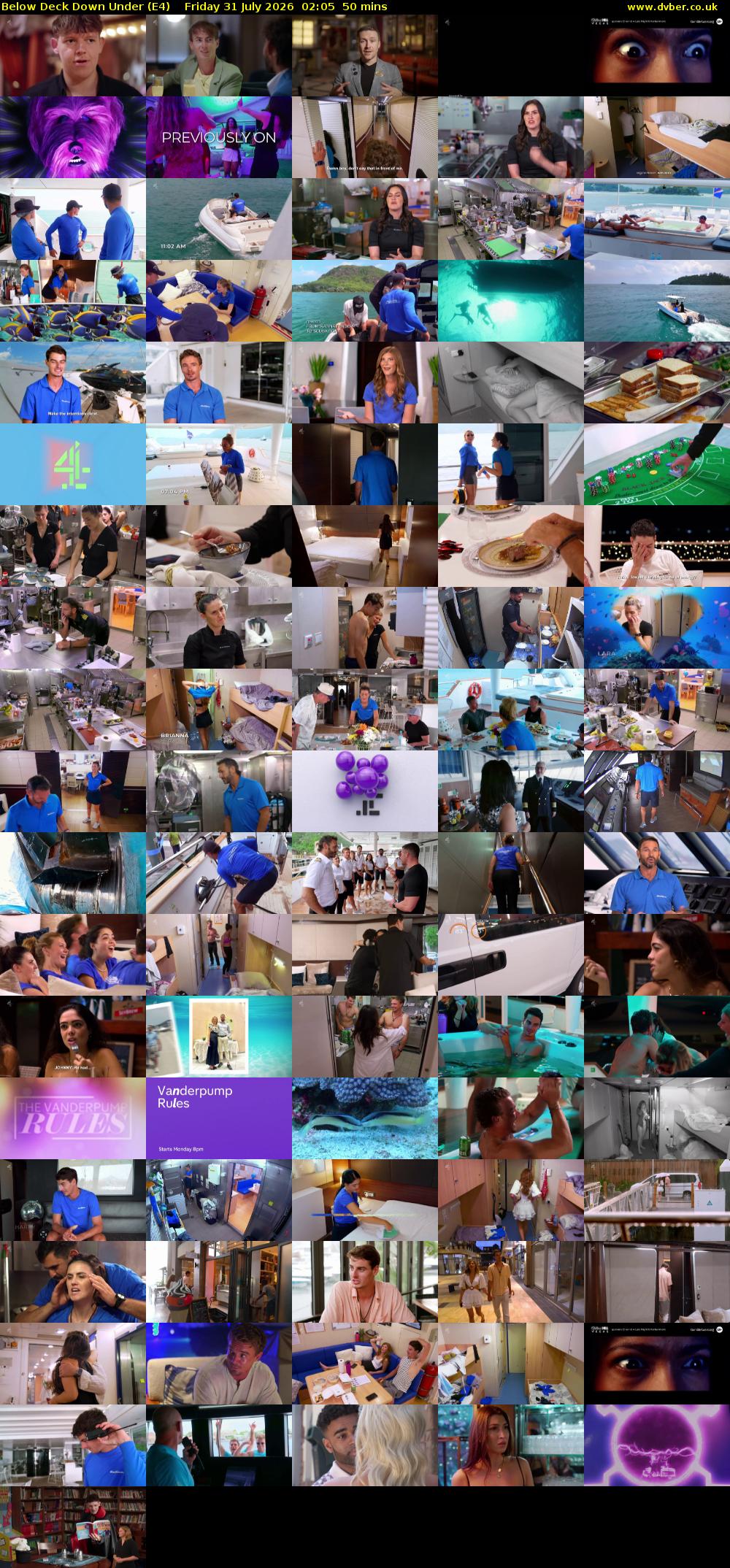 Below Deck Down Under (E4) Friday 31 July 2026 02:05 - 02:55