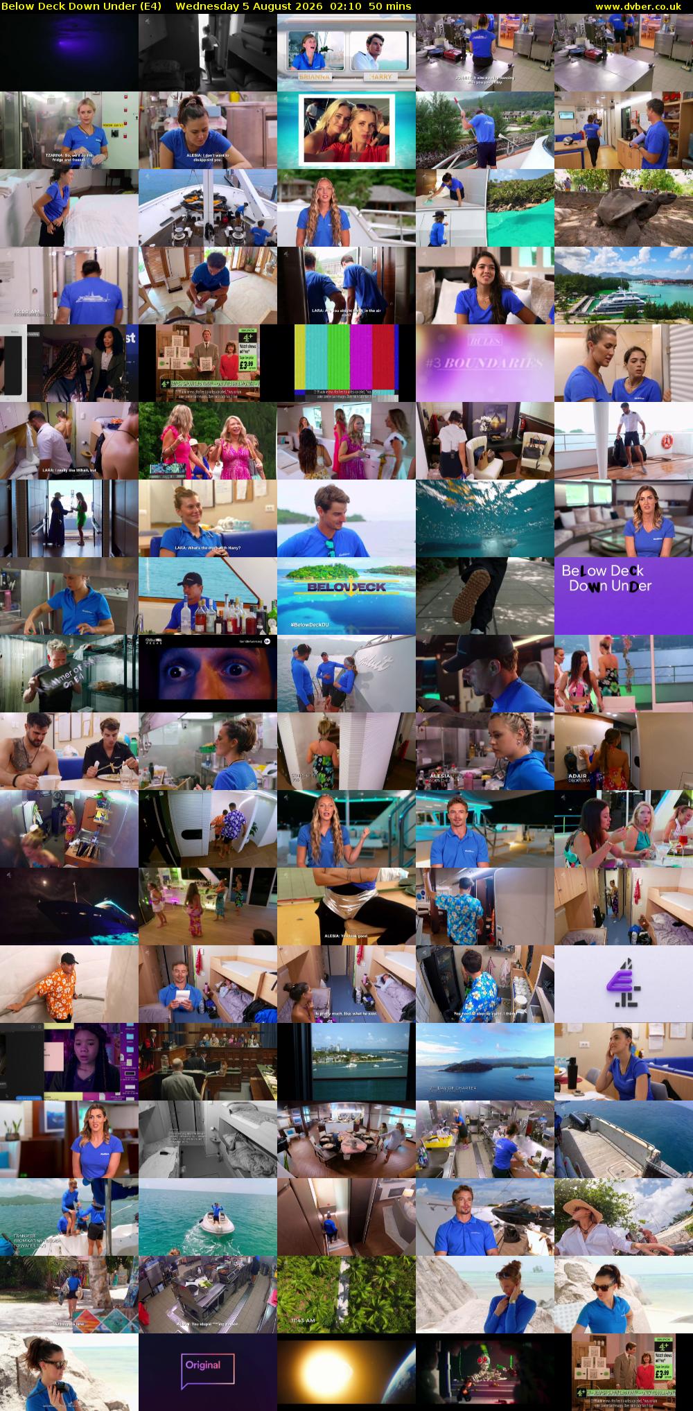 Below Deck Down Under (E4) Wednesday 5 August 2026 02:10 - 03:00