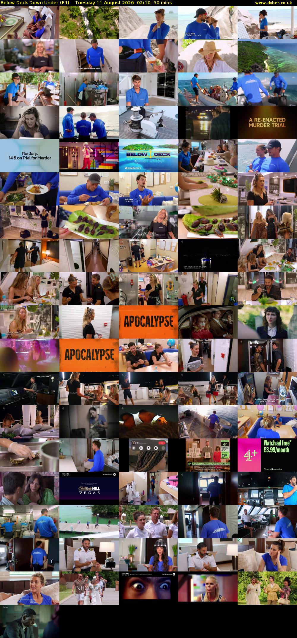 Below Deck Down Under (E4) Tuesday 11 August 2026 02:10 - 03:00