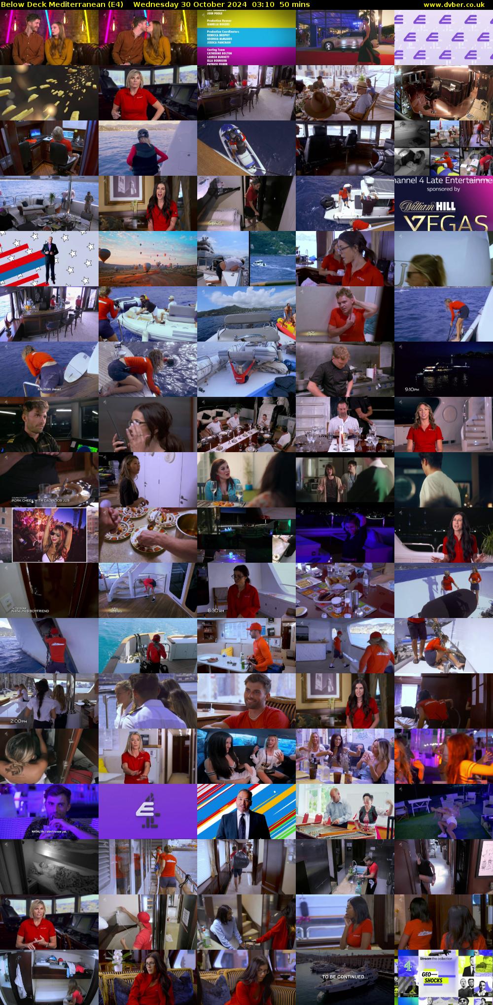 Below Deck Mediterranean (E4) Wednesday 30 October 2024 03:10 - 04:00