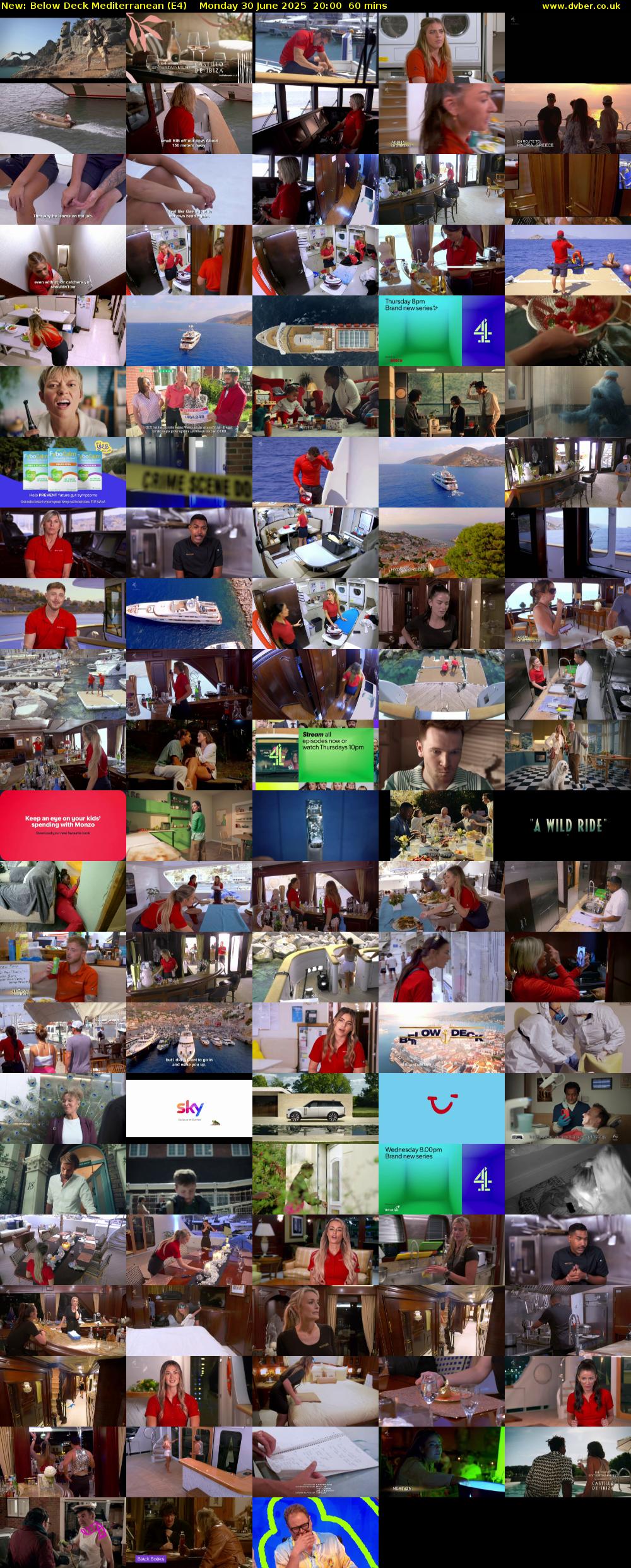 Below Deck Mediterranean (E4) Monday 30 June 2025 20:00 - 21:00