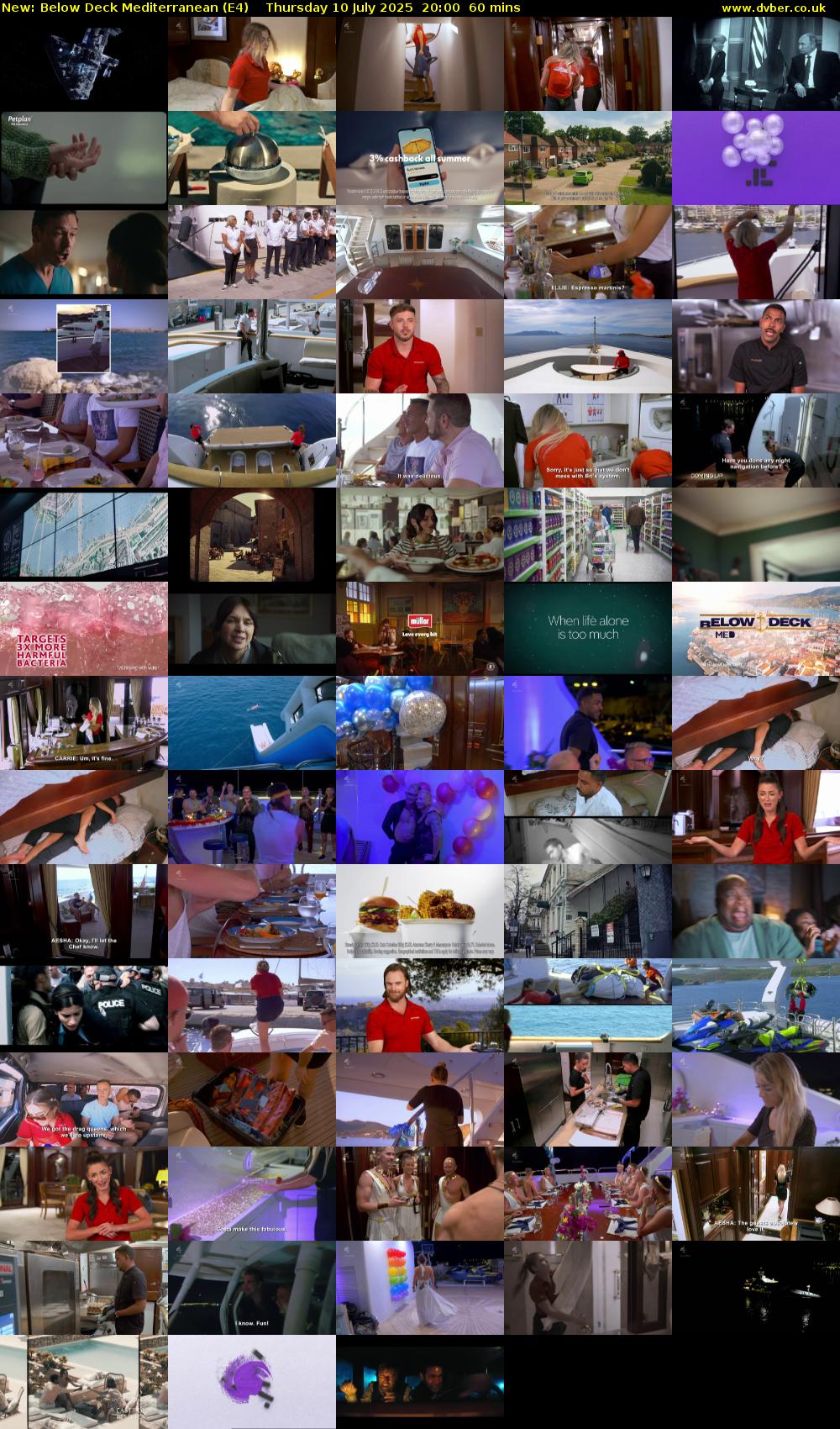 Below Deck Mediterranean (E4) Thursday 10 July 2025 20:00 - 21:00